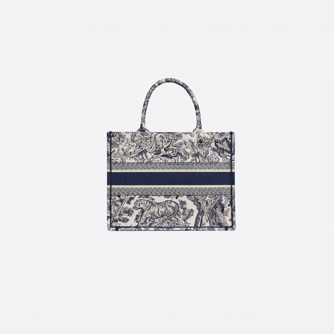 【世界中で大人気♪】Dior 2021 DIOR BOOK TOTE スモールバッグ トワル ドゥ ジュイ エンブロイダリー M1296ZTDT_M808