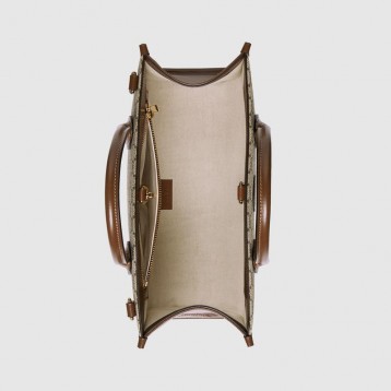 【GUCCI】グッチ GG スモール トートバッグ ベージュ/ブラウン 【GUCCI】グッチ GG スモール トートバッグ ベージュ/ブラウン