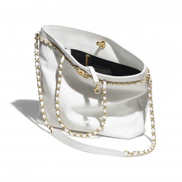 【CHANEL】スモール ショッピング バッグ チェーン ホワイト