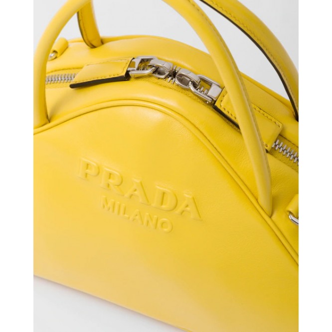 ☆大人気新作☆PRADA プラダ イエロー レザー トップハンドルバッグ 1BB082_2BYA_F0377_V_NEO