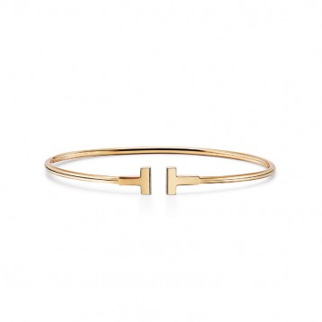 ★新品★Tiffany ティファニー T ナロー ワイヤー ブレスレット 18K ゴールド GRP07791