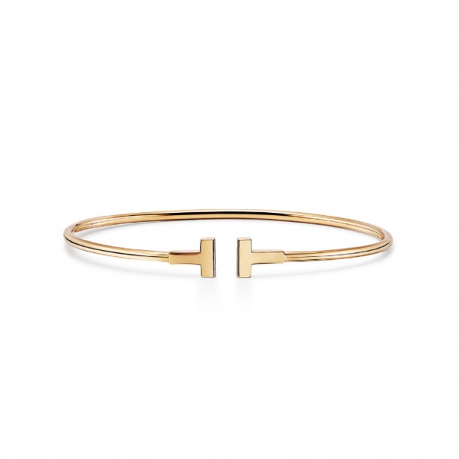 ★新品★Tiffany ティファニー T ナロー ワイヤー ブレスレット 18K ゴールド GRP07791