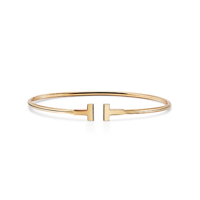 ★新品★Tiffany ティファニー T ナロー ワイヤー ブレスレット 18K ゴールド GRP07791