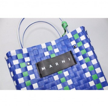 【直営購入】MARNI フラワーカフェ ピクニック バッグカゴ マルニ ハンドバッグ レディース バッグ ブルー BLUE 【直営購入】MARNI フラワーカフェ ピクニック バッグカゴ マルニ ハンドバッグ レディース バッグ ブルー BLUE