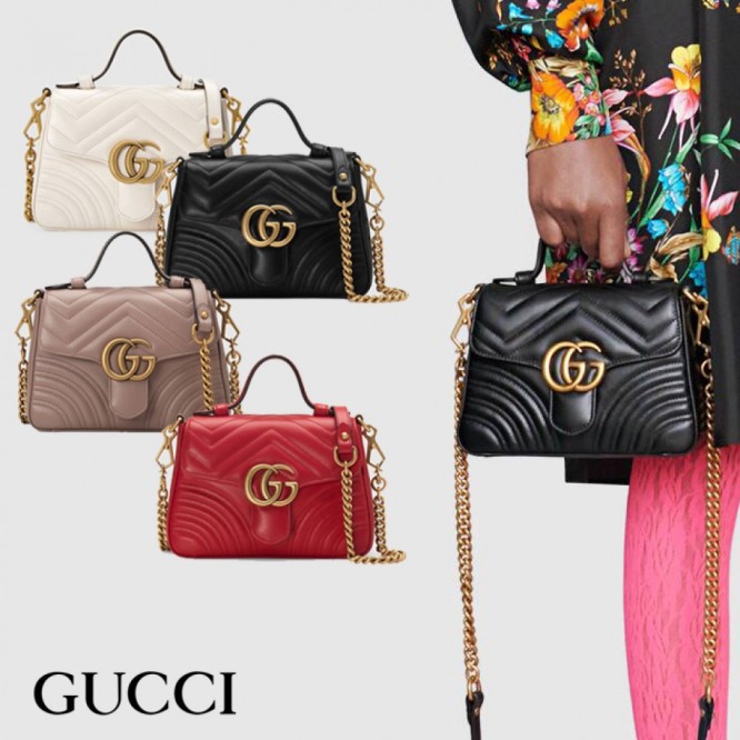 Gucci〔GGマーモント〕ミニ トップハンドルバッグ547260 