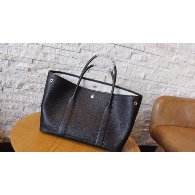★レア商品★HERMES エルメス Garden Party ガーデンパーティー 30 トートバッグ ブラック H051568CK89