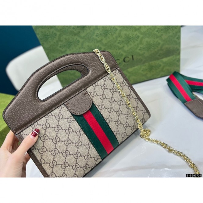 Gucci〔オフィディア〕ウェブ ストライプ付き スモール トートバッグ ‎693724 