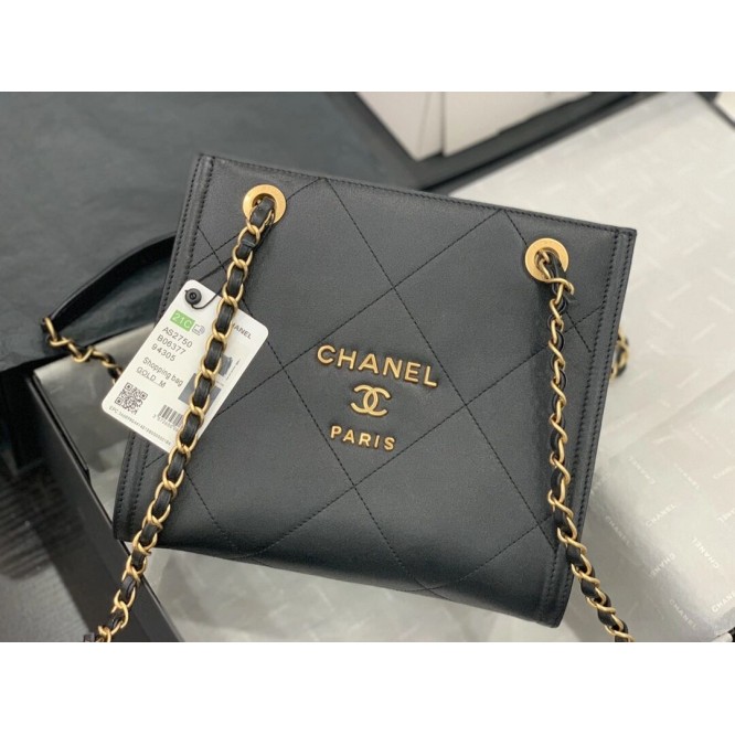 【新作バッグ♡人気の☆シャネル】CHANEL 21C 春と夏 ウィメンズ トートバッグ SHOPPING BAG GOLD M AS2750 B06377 94305