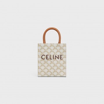 【CELINE】ミニトートバッグ ショルダー トリオンフ ベージュ