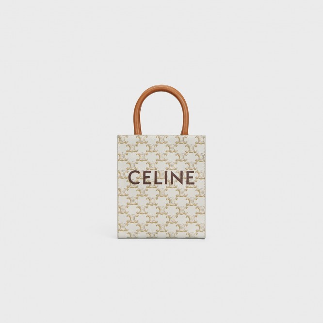【CELINE】ミニトートバッグ ショルダー トリオンフ ベージュ