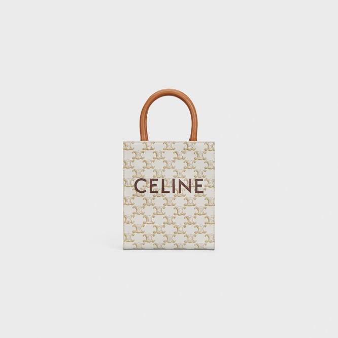 【CELINE】ミニトートバッグ ショルダー トリオンフ ベージュ