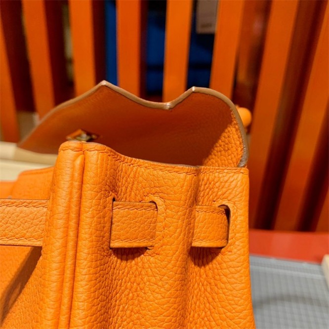 【0111更新】HERMES エルメス Kelly ケリー エプソン オレンジ シルバー金具 MiniKelly ミニケリー 19cm/20cm/25cm