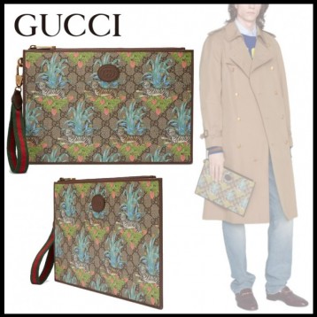 22SS GUCCI TIGER プリント GG ポーチ GGスプリーム688378
