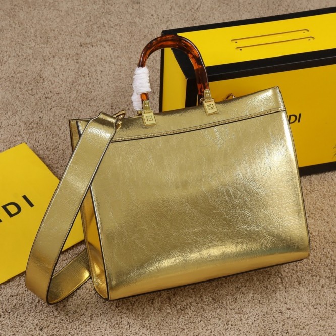 FENDI サンシャイン ミディアム トート バッグ レザー