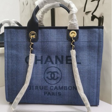 CHANELビーチキャンバスバッグキャンバストートショッピングバッグ