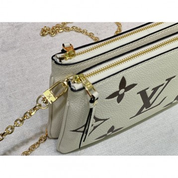 LOUIS VUITTON Monogram Empreinteポシェット ドゥーブル ジップ LOUIS VUITTON Monogram Empreinteポシェット ドゥーブル ジップ