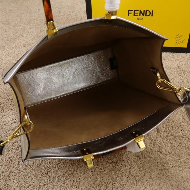 FENDI サンシャイン ミディアム トート バッグ レザー