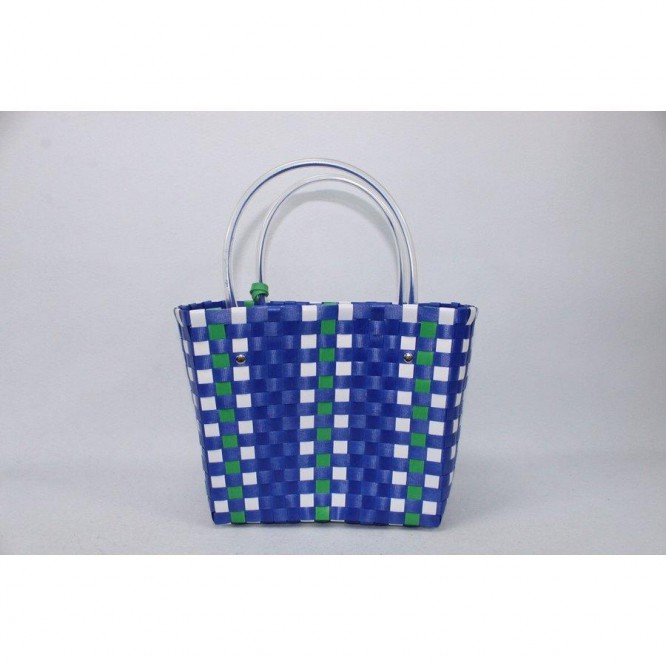 【直営購入】MARNI フラワーカフェ ピクニック バッグカゴ マルニ ハンドバッグ レディース バッグ ブルー BLUE