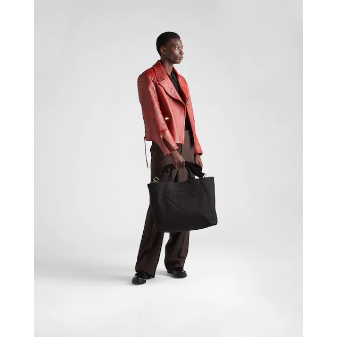 ☆大人気新作☆PRADA プラダ FROM THE RUNWAY キャンバス トートバッグ ブラック 2VG081_010_F0002_V_OLO