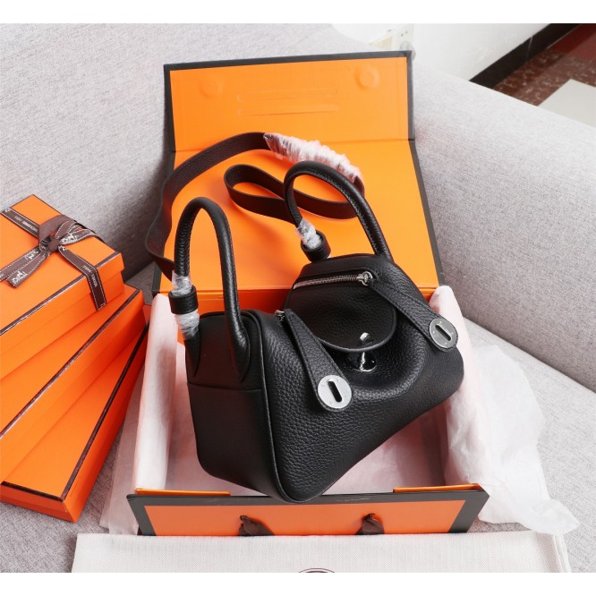 ★超入手困難★HERMES エルメス Lindy Mini リンディ ミニ ハンドバッグ ショルダーバッグ ブラック H079086CK18