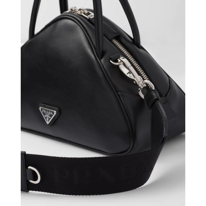☆大人気新作☆PRADA プラダ ブラック レザー トップハンドルバッグ 1BB082_2BYA_F0002_V_NEO