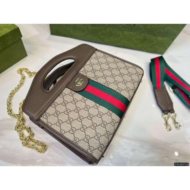 Gucci〔オフィディア〕ウェブ ストライプ付き スモール トートバッグ ‎693724 