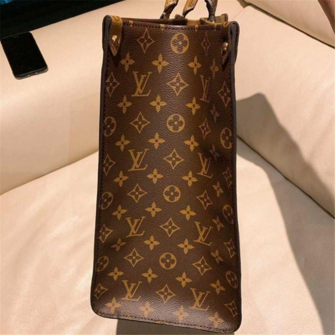 ◆Louis Vuitton◆M45495オンザゴー MM トート バッグ ブラウン
