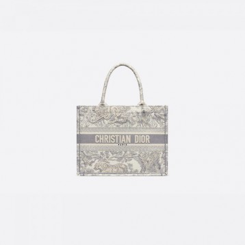 【世界中で大人気♪】Dior 2021 DIOR BOOK TOTE スモールバッグ トワル ドゥ ジュイ エンブロイダリー M1296ZTDT_M932