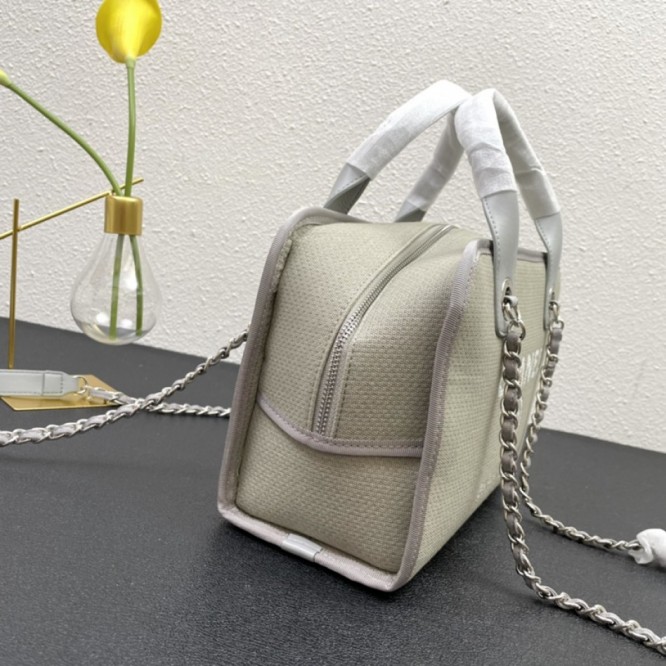CHANELビーチキャンバスバッグキャンバストートショッピングバッグ