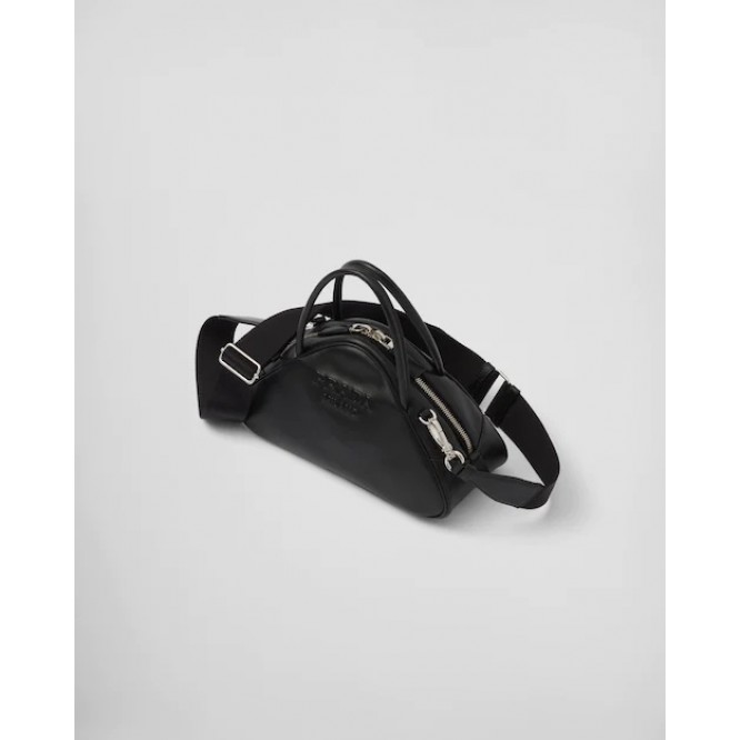 ☆大人気新作☆PRADA プラダ ブラック レザー トップハンドルバッグ 1BB082_2BYA_F0002_V_NEO