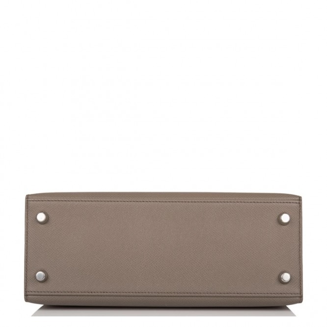 【0111更新】HERMES エルメス Kelly ケリー エプソン グレー シルバー金具 MiniKelly ミニケリー 19cm/20cm/25cm