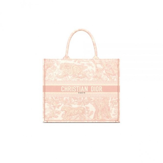 【世界中で大人気♪】Dior 2021SS DIOR BOOK TOTE ラージバッグ ピンク M1286ZTDT_M956