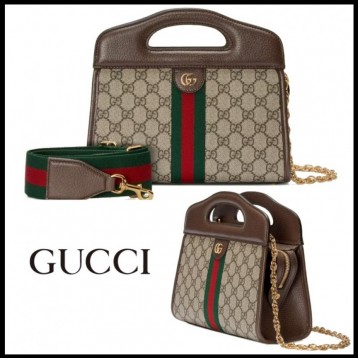 Gucci〔オフィディア〕ウェブ ストライプ付き スモール トートバッグ ‎693724 