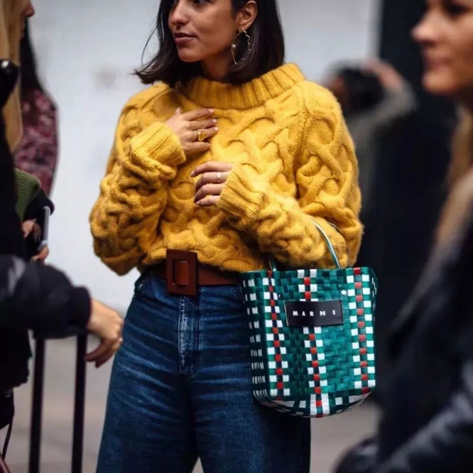 【直営購入】MARNI フラワーカフェ ピクニック バッグカゴ マルニ ハンドバッグ レディース バッグ グリーン GREEN