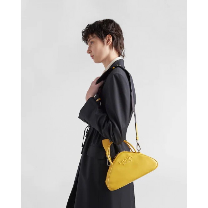 ☆大人気新作☆PRADA プラダ イエロー レザー トップハンドルバッグ 1BB082_2BYA_F0377_V_NEO