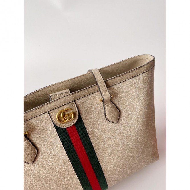 GUCCI 〉〉ウェブ ストライプ付き ミディアムトートバッグ