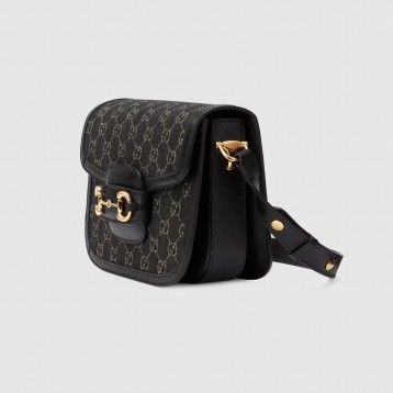 【人気アイテム☆】GUCCI グッチ 〔グッチ ホースビット 1955〕ショルダーバッグ ブラック&アイボリー GGデニム 602204 UN3BG 1274 【人気アイテム☆】GUCCI グッチ 〔グッチ ホースビット 1955〕ショルダーバッグ ブラック&アイボリー GGデニム 602204 UN3BG 1274