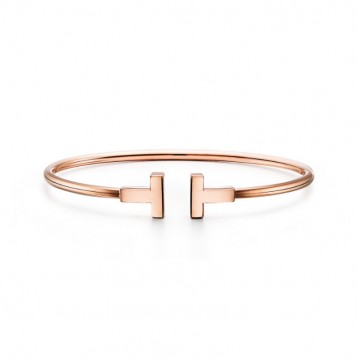 ★新品★Tiffany ティファニー T ナロー ワイヤー ブレスレット 18K ローズゴールド GRP08505