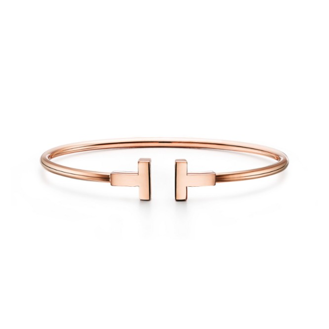 ★新品★Tiffany ティファニー T ナロー ワイヤー ブレスレット 18K ローズゴールド GRP08505