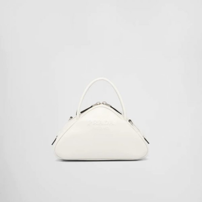 ☆大人気新作☆PRADA プラダ ホワイト レザー トップハンドルバッグ 1BB082_2BYA_F0009_V_NEO