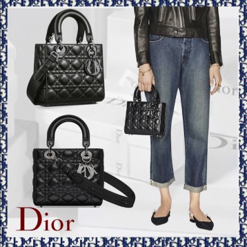 Dior バッグ《LADY DIOR MY ABCDIOR》ブラック カナージュ   M0538BCAL_M900