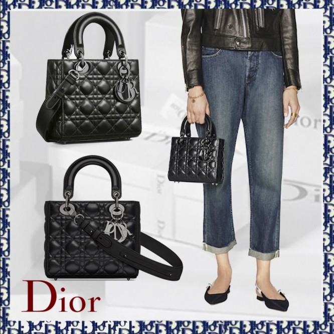 Dior バッグ《LADY DIOR MY ABCDIOR》ブラック カナージュ   M0538BCAL_M900