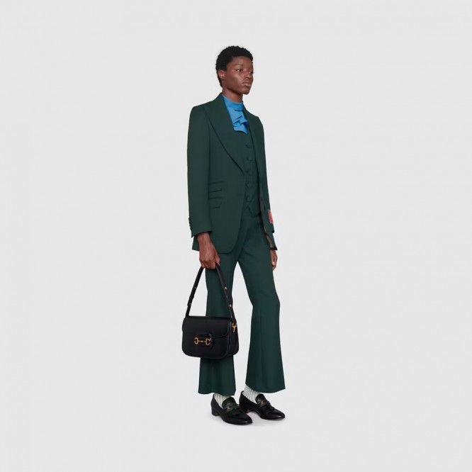 【人気アイテム☆】GUCCI グッチ 〔グッチ ホースビット 1955〕 ショルダーバッグ ブラック レザー 602204 1DB0G 1000
