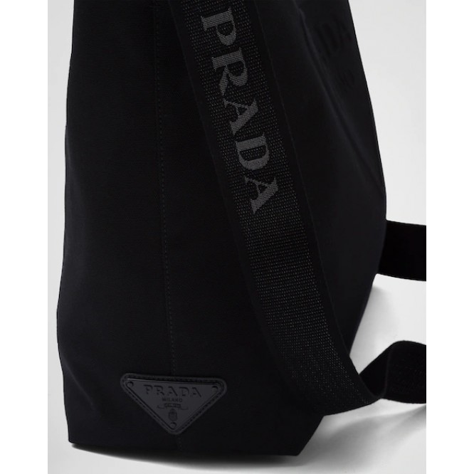 ☆大人気新作☆PRADA プラダ FROM THE RUNWAY キャンバス トートバッグ ブラック 2VG081_010_F0002_V_OLO