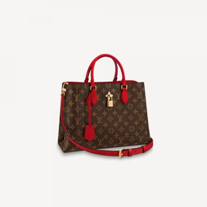 【最後の1点】LOUIS VUITTON FLOWER TOTE フラワー・トート ウィメンズ ビジネスバッグ トートバッグ ショルダーバッグ コクリコ M43553