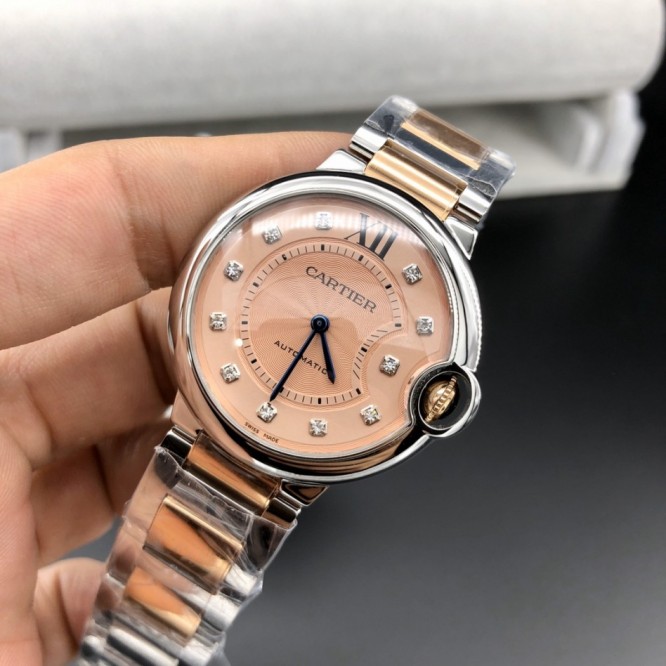 CARTIER レディースウォッチ タンクアメリカンウォッチ ミニウォッチ、クォーツムーブメント、ダイヤモンド、レザーストラップCartier065