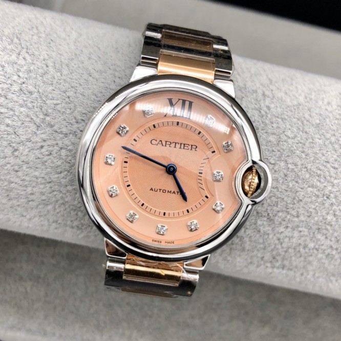 CARTIER レディースウォッチ タンクアメリカンウォッチ ミニウォッチ、クォーツムーブメント、ダイヤモンド、レザーストラップCartier065