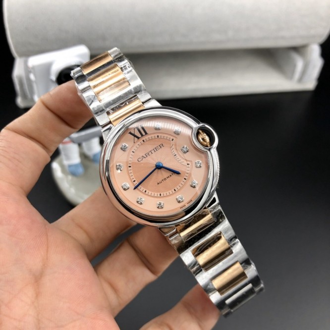 CARTIER レディースウォッチ タンクアメリカンウォッチ ミニウォッチ、クォーツムーブメント、ダイヤモンド、レザーストラップCartier065