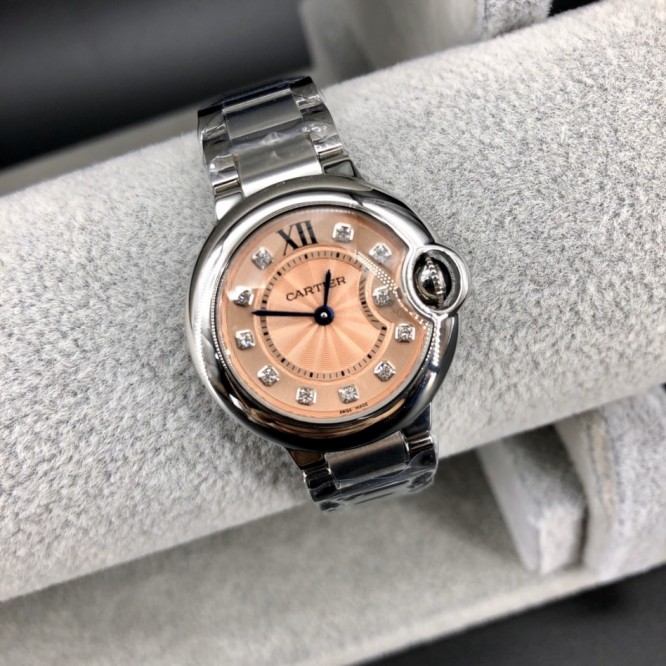 CARTIER レディースウォッチ タンクアメリカンウォッチ ミニウォッチ、クォーツムーブメント、ダイヤモンド、レザーストラップ Cartier063