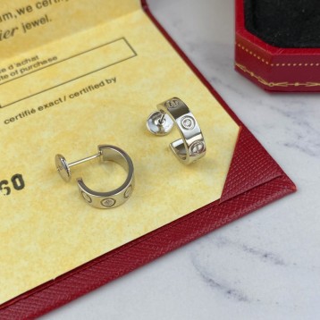 CartieR ダイヤモンド2個をセットしたラブピアス